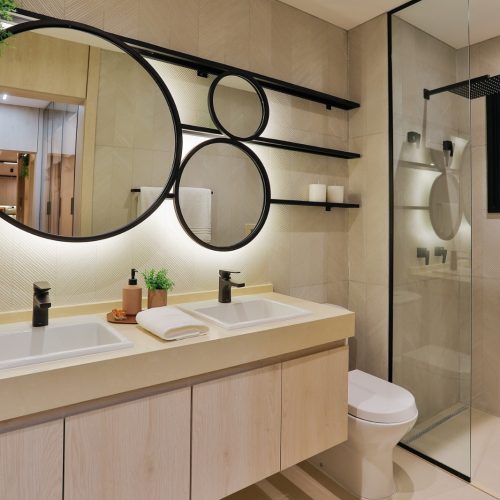 Suíte Banheiro master cuba dupla